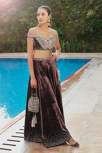 Masai Winged Night Sky Sharara Set