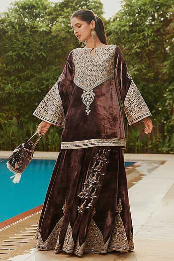 Royal Persian Temple Kurta & Sharara Set