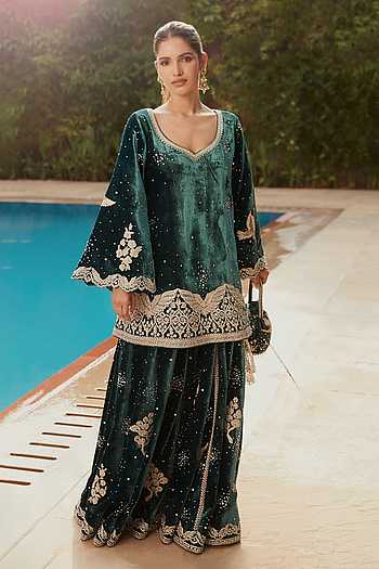 The Winged Masai Kurta & Sharara Set