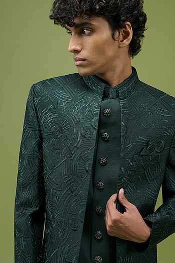 PATTERN PC Sherwani with Kurta & Pant Set