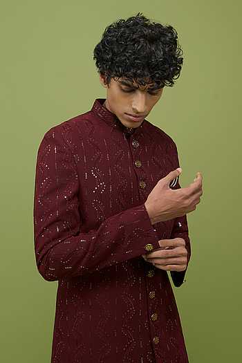 Embroidered Sherwani & Pant Set