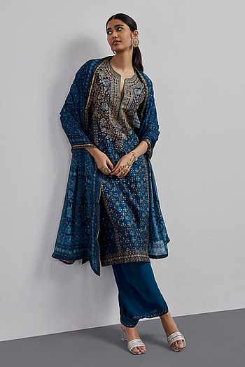 Bagh Print Kurta Pant Set