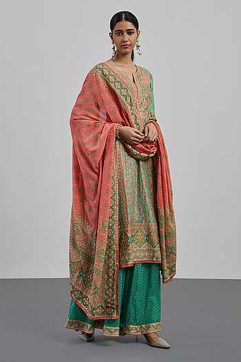 Paisley Print Kurta Palazzo Set