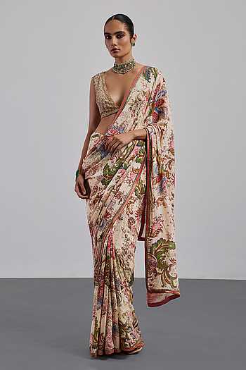 Printed Saree With Blouse