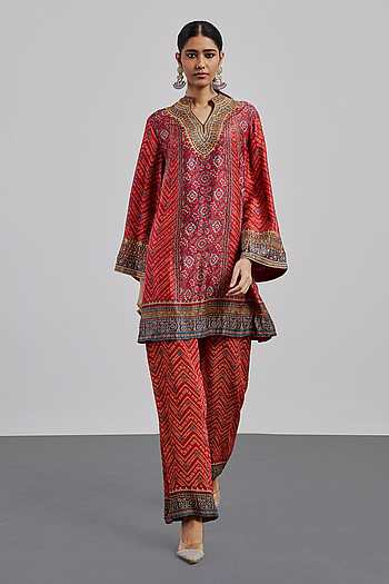 Ajrakh Print Kurta & Pant Set