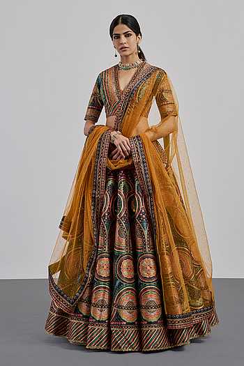 Geometric Print Lehenga Set