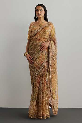Patchwork Saree With Blouse
