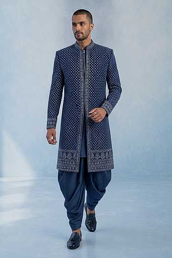 Helios Trellis Embroidered Sherwani