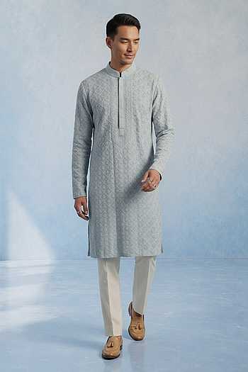 Apollo Trellis Embroidered Kurta Set