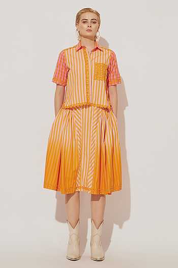 Evara Printed Shirt & Skirt Set