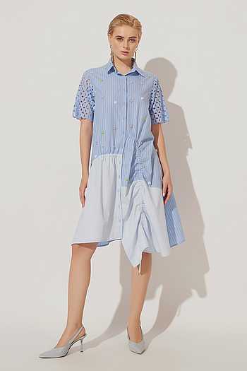 Cyra Ruched Panelled Dress