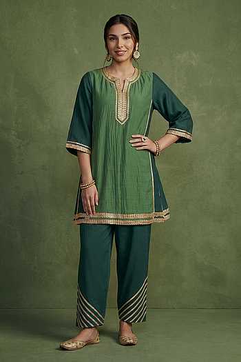 Yoke Embellished Kurta & Salwar Set