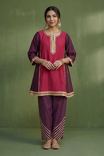 Colorblock Kurta & Salwar Set