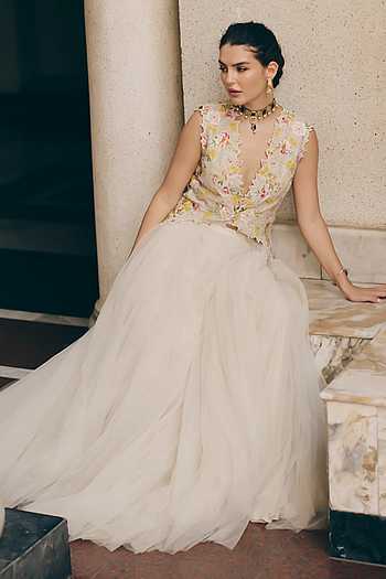 Embroidered Jacket & Skirt Set