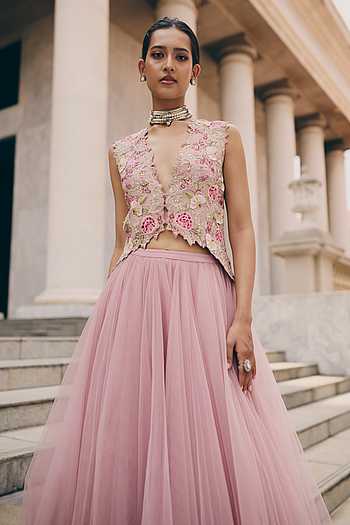 Umang Embroidered Jacket & Skirt Set