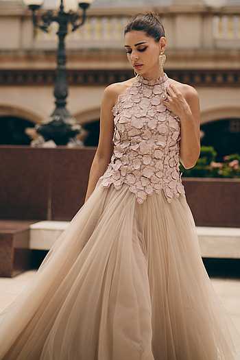 Embroidered Top & Skirt Set