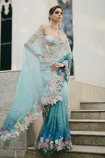 Umang Ombre Saree With Unstitched Blouse Piece