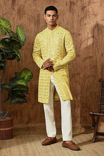 Embroidered Georgette Kurta & Pyjama Set