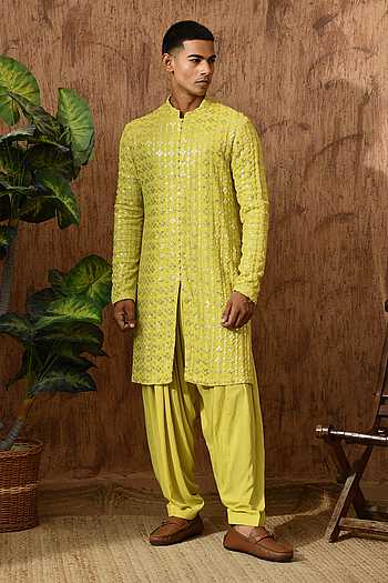Embroidered Georgette Kurta & Salwar Set