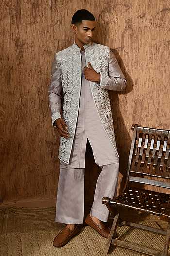 Embroidered Sherwani & Pant Set