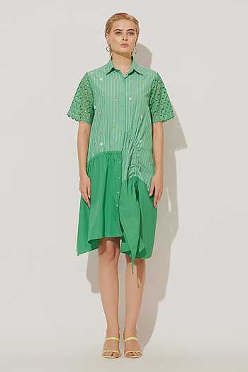 Cyra Ruched Panelled Dress