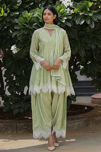 Belle Dori Embroidered Short Anarkali Set