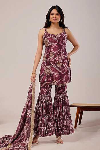 Hand Paisley Print Kurta Set