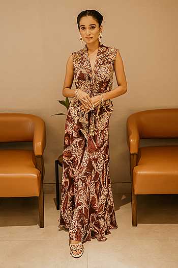 Paisley Print Tunic & Flared Pant Set