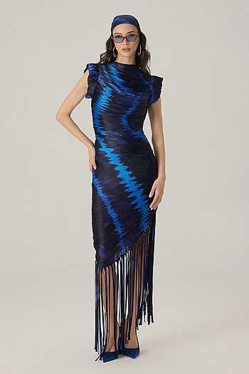 Imogen Printed Pleated Dress
