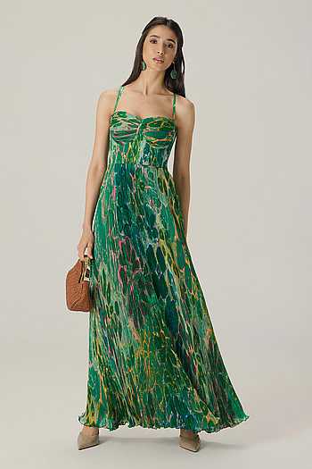Kiara Floral Print Pleated Dress