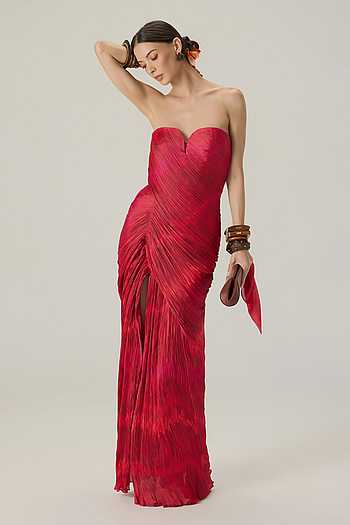 Adelita Pleated Maxi Dress