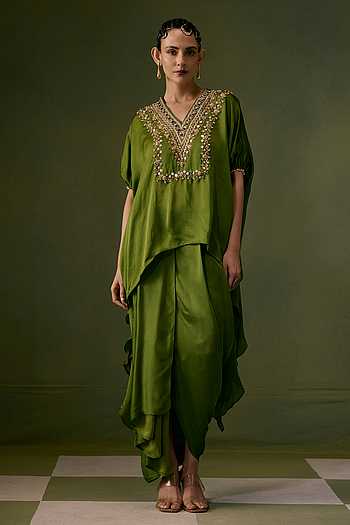 Embroidered Top & Skirt Set
