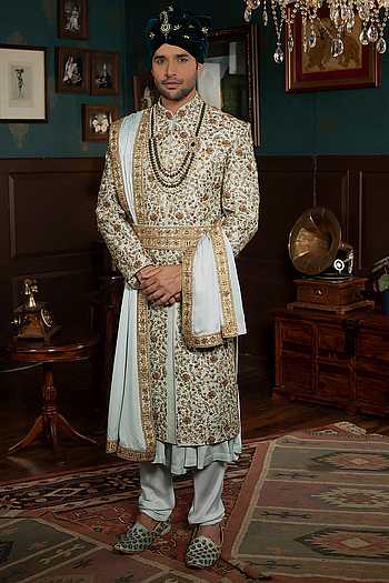 Maharaja Sage Sherwani Set