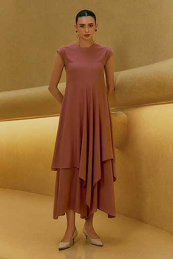 Rosewater Asymmetric Tunic & Pant Set