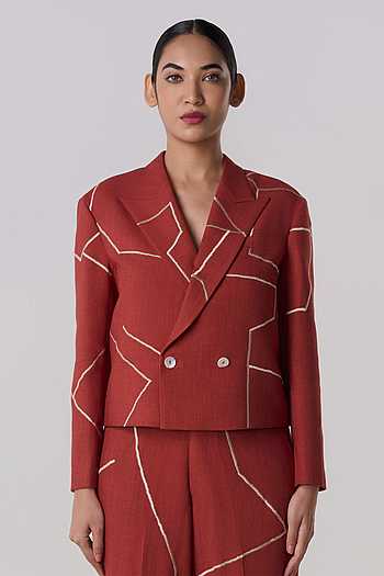 Gridbreak Cropped Blazer
