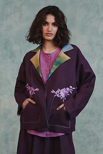 Embroidered Linen Jacket