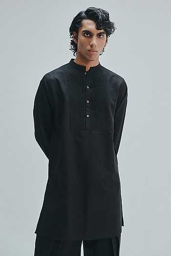 Kohl Pleated Yoke Kurta