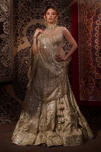 Suroor Foil Kali Embroidered Lehenga Set