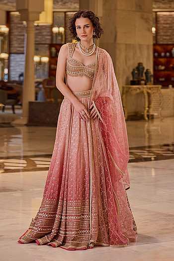Gulaabi Sequin Embroidered Lehenga Set