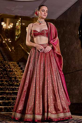 Ranjhana Banarasi Brocade Woven Lehenga Set
