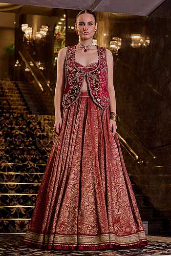 Embroidered Jacket Lehenga Set