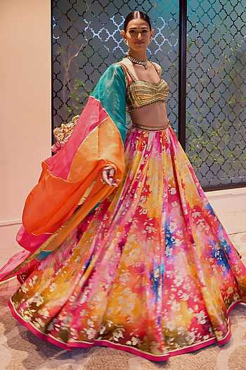 Phool Print Lehenga Set