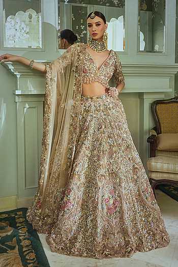 Rose Royale Embroidered Bridal Lehenga Set