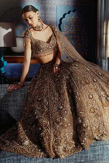 Aureate Royale Embroidered Bridal Lehenga Set