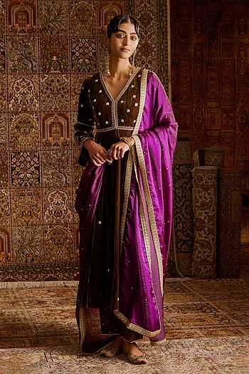 Embroidered Anarkali Set