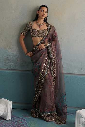 Mehek Embroidered Saree With Blouse