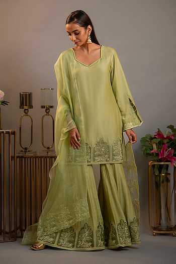Shaista Monochrome Cutwork Kurta Set
