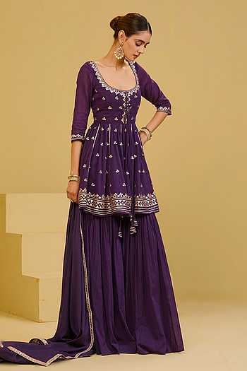 Mal Cotton Kurta Sharara Set