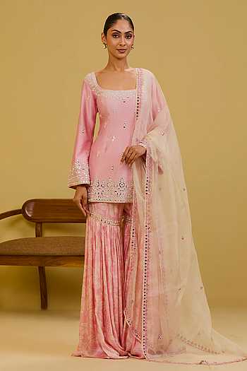 Embroidered Short Kurta Set