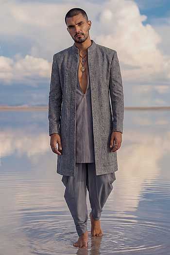 Aelius Trellis Embroidered Sherwani